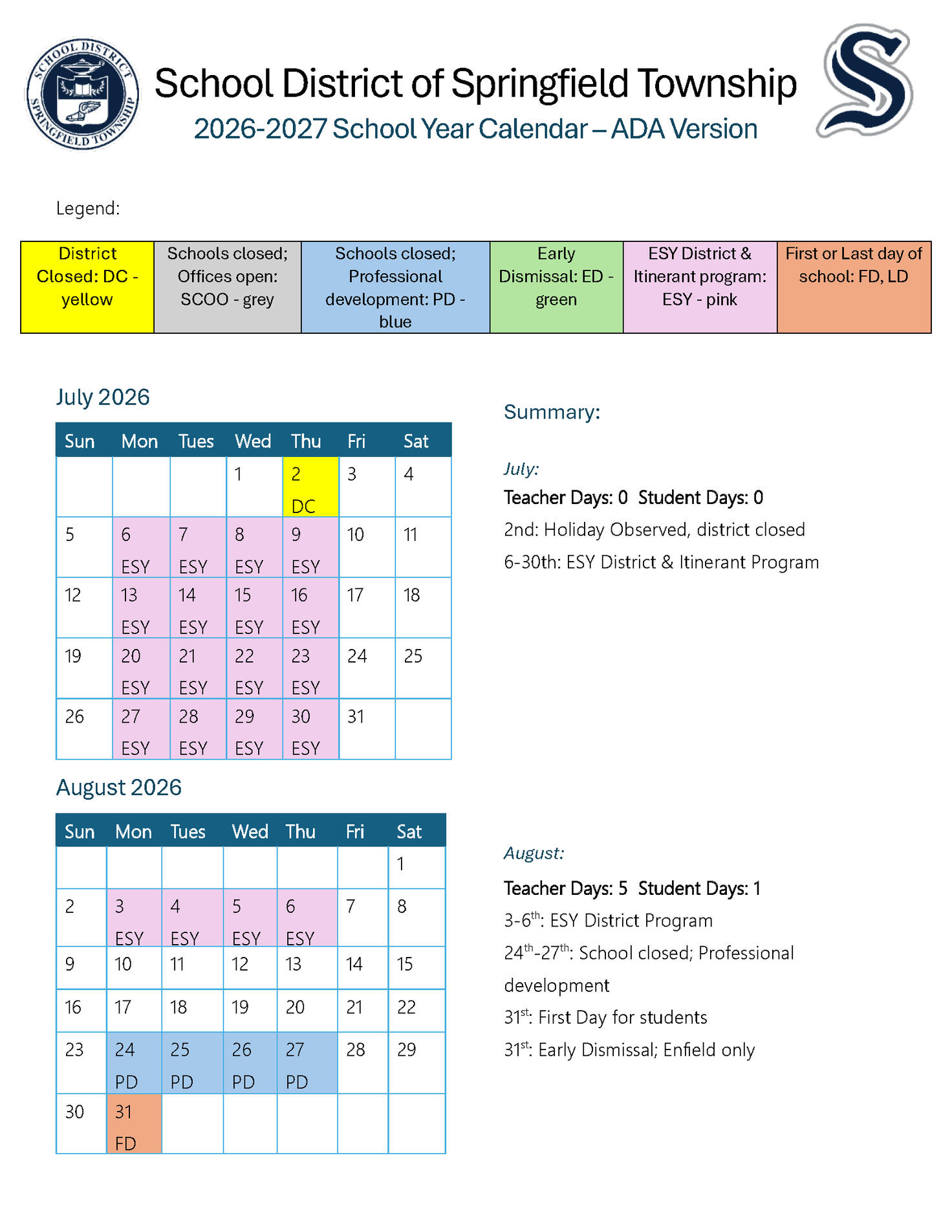 July - August July - August